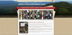 A screenshot of www.wingboneturkeycallshop.com by Chris Buckner Web Design