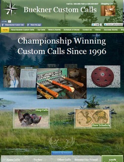 a screenshot of the new www.bucknercustomcalls.com website launching soon by Chris Buckner Web Design